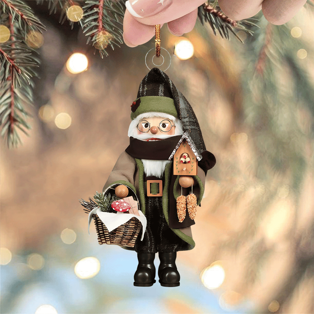 Forest Santa Nutcracker Mica Ornament NCU0VL049