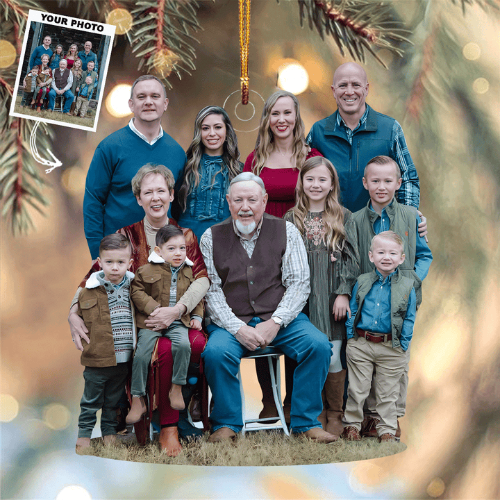 Forever Together - Personalized Photo Mica Ornament - Gift For Family Members