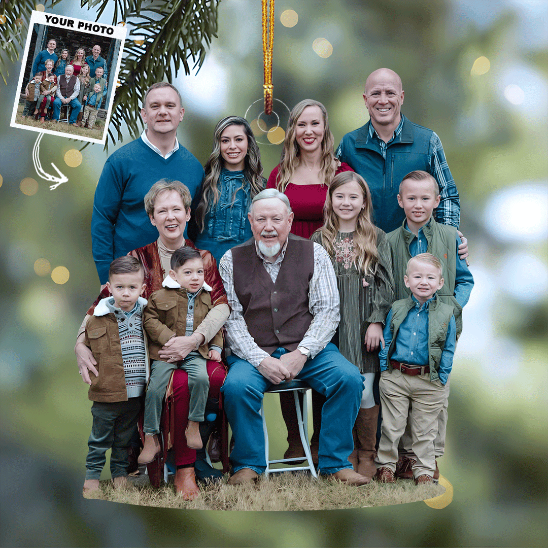 Forever Together - Personalized Photo Mica Ornament - Gift For Family Members