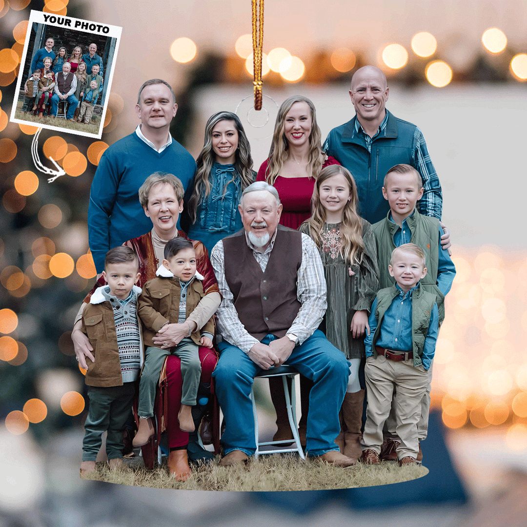 Forever Together - Personalized Photo Mica Ornament - Gift For Family Members