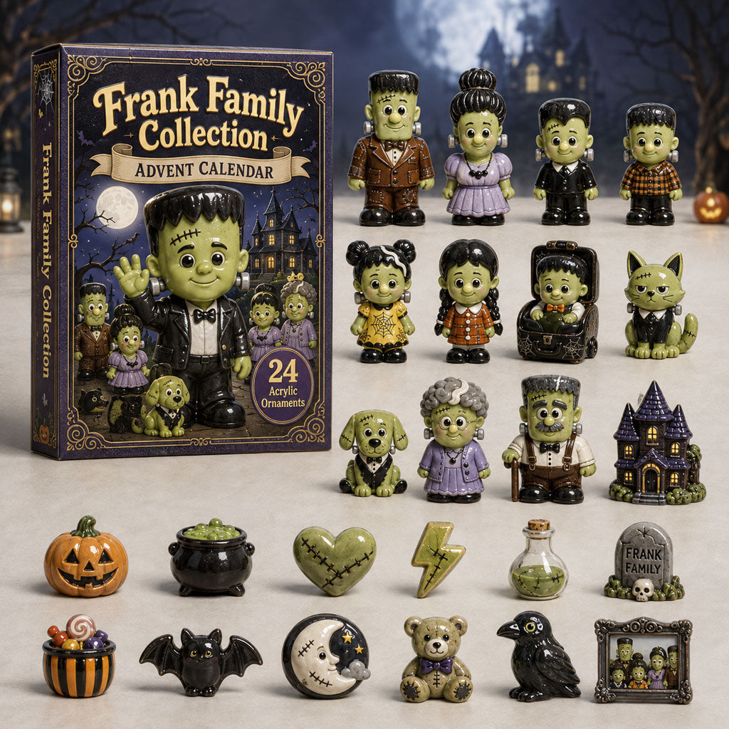 HALLOWEEN KICKOFF 40% OFF - Frank Halloween Family Advent Calendar 2026 - 24-Day Festive Countdown, Acrylic Charms Blind Box - Gift For Halloween Lovers AC0TH021
