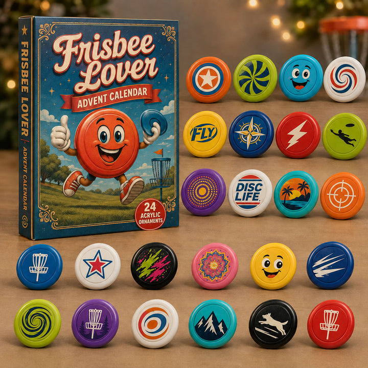 CHRISTMAS KICKOFF 40% OFF - Frisbee Lover Advent Calendar 2026 - 24-Day Festive Countdown, Acrylic Charms Blind Box - Gift For Frisbee Lovers AC0NT057