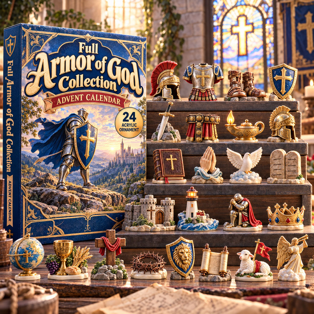 CHRISTMAS KICKOFF 40% OFF - Full Armor of God Collection Advent Calendar 2026 - 24-Day Festive Countdown, Acrylic Charms Blind Box - Gift For Family, Friends AC0HA569