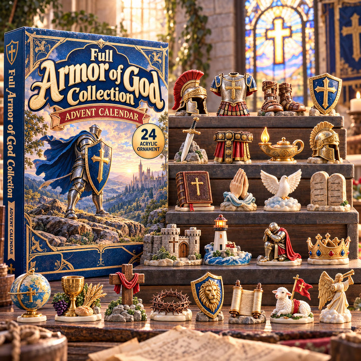 CHRISTMAS KICKOFF 40% OFF - Full Armor of God Collection Advent Calendar 2026 - 24-Day Festive Countdown, Acrylic Charms Blind Box - Gift For Family, Friends AC0HA569