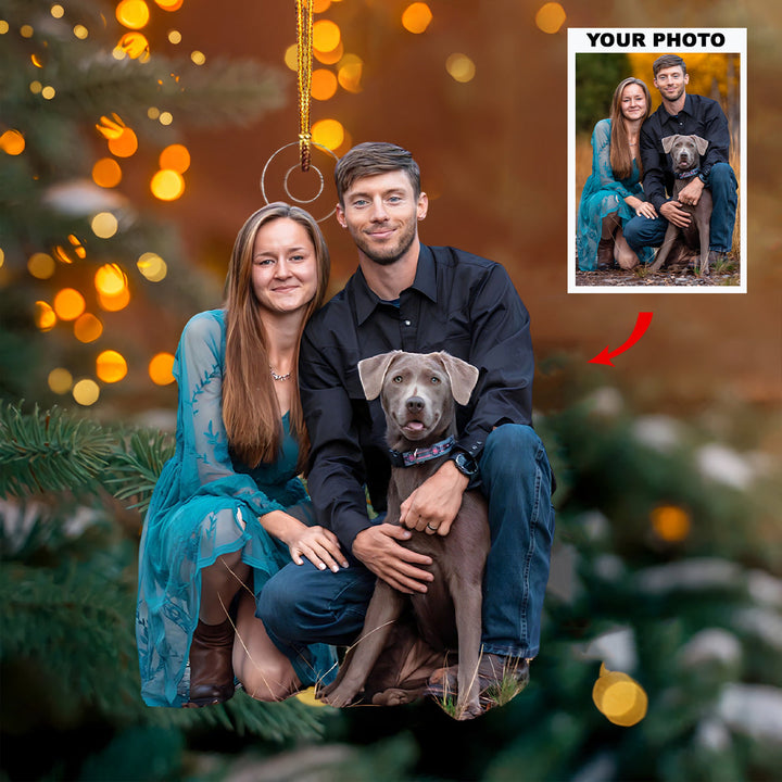 Fur-Ever Family - Personalized Photo Mica Ornament - Christmas Gift For Family Members