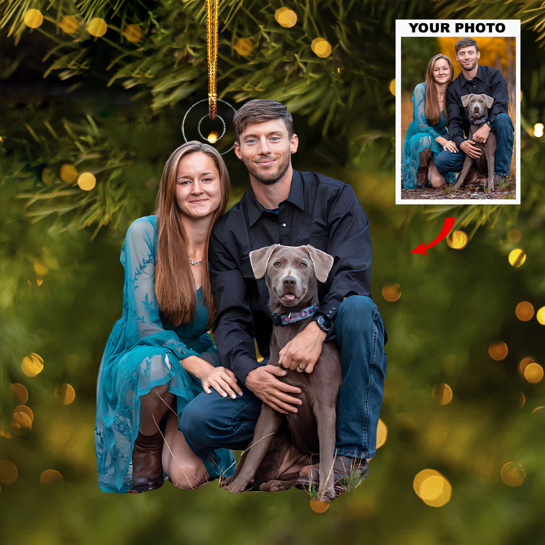 Fur-Ever Family - Personalized Photo Mica Ornament - Christmas Gift For Family Members