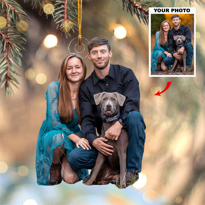 Fur-Ever Family - Personalized Photo Mica Ornament - Christmas Gift For Family Members