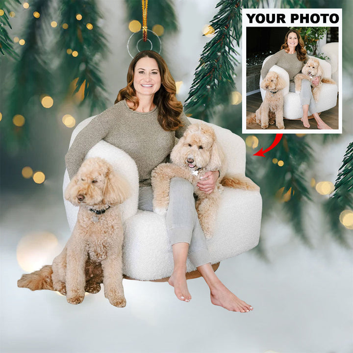 Furry & Bright - Personalized Photo Mica Ornament - Christmas Gift For Pet Lovers