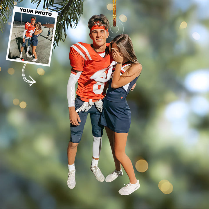 Game Day Duo - Personalized Photo Mica Ornament - Christmas Gift For Couple, Family Members