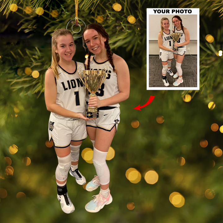 Golden Glory - Personalized Photo Mica Ornament - Gift For Friends, Besties