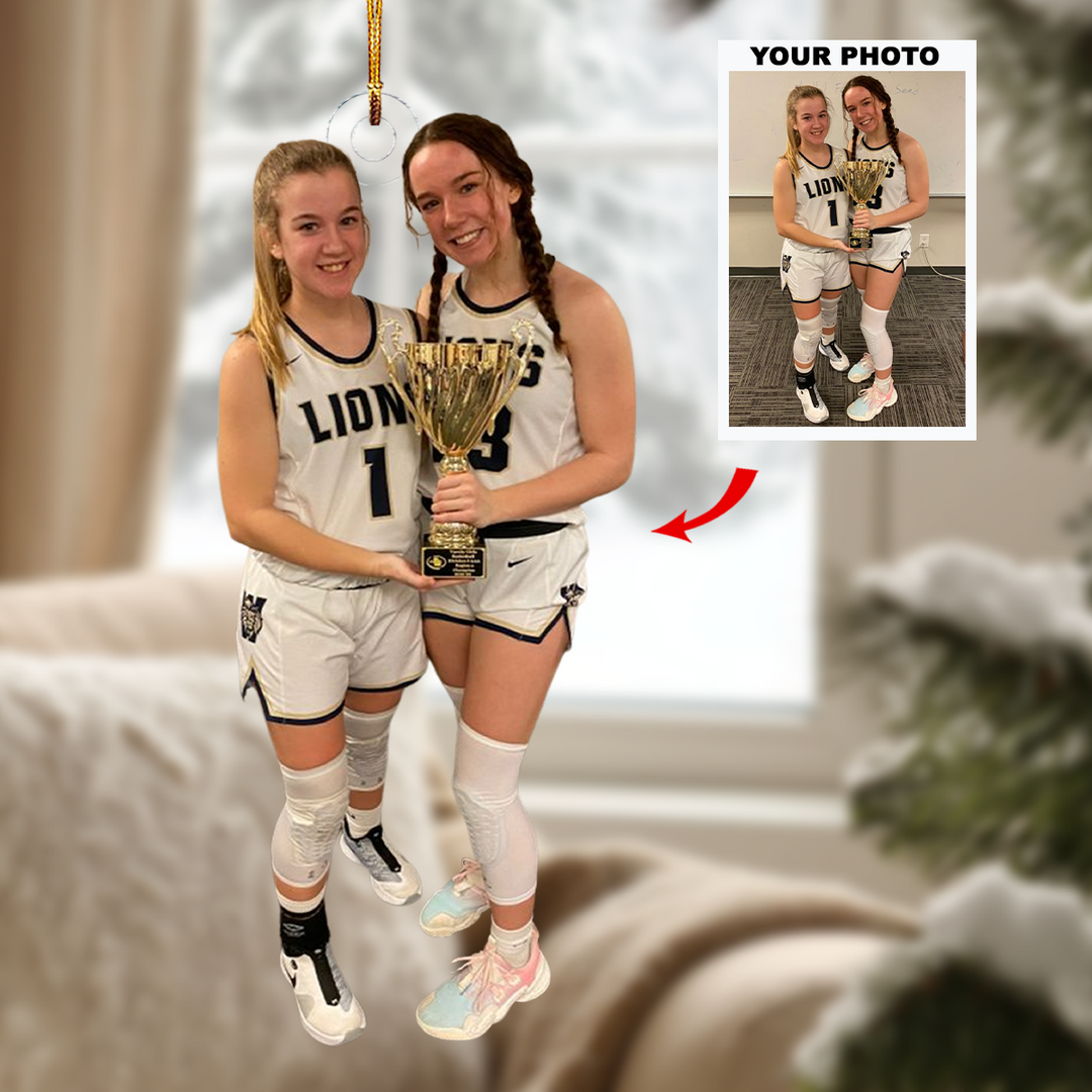 Golden Glory - Personalized Photo Mica Ornament - Gift For Friends, Besties