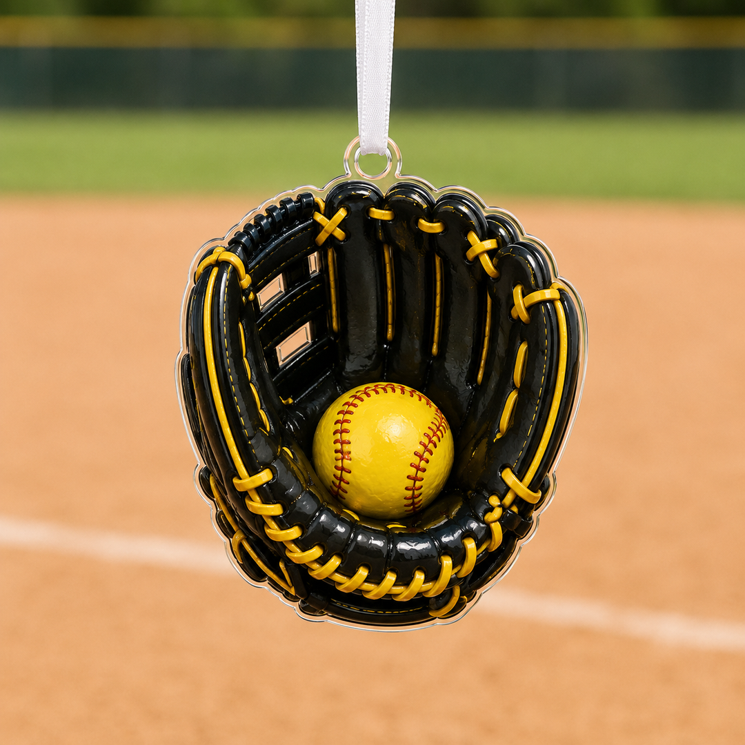 Game Day Softball Glove Mica Ornament NCU0HA031