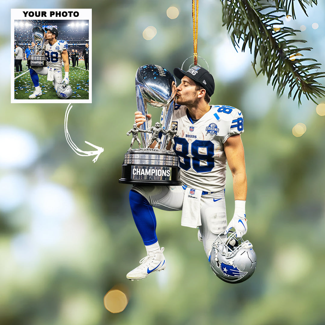 Game Day - Personalized Photo Mica Ornament - Christmas Gift For Sport Lovers