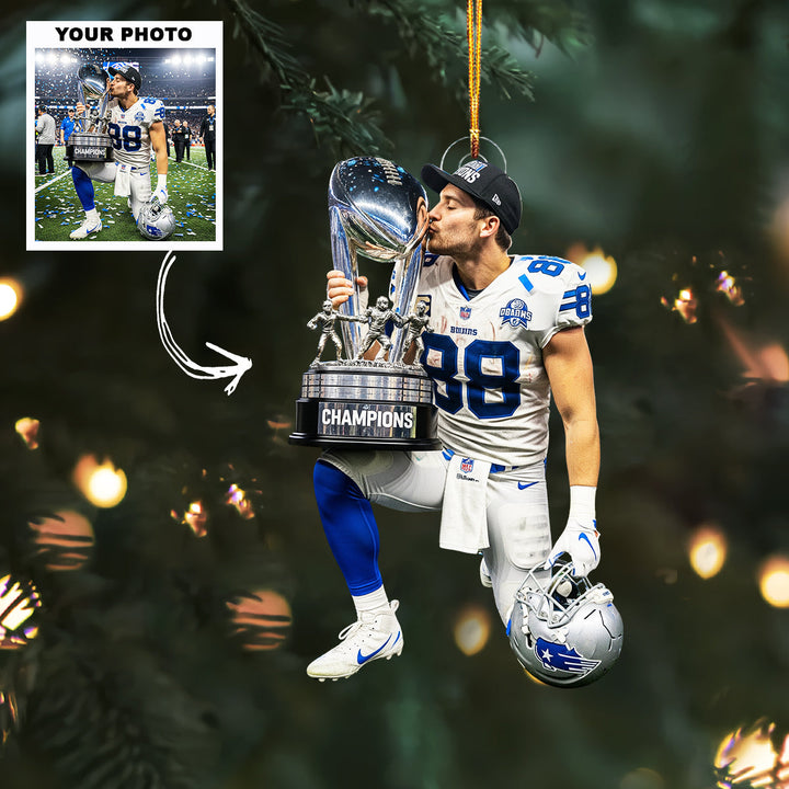 Game Day - Personalized Photo Mica Ornament - Christmas Gift For Sport Lovers
