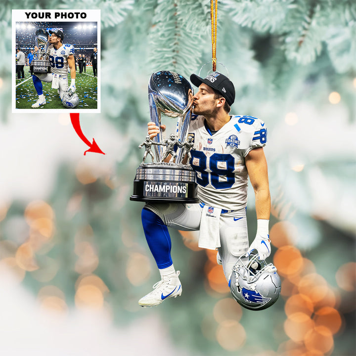 Game Day - Personalized Photo Mica Ornament - Christmas Gift For Sport Lovers