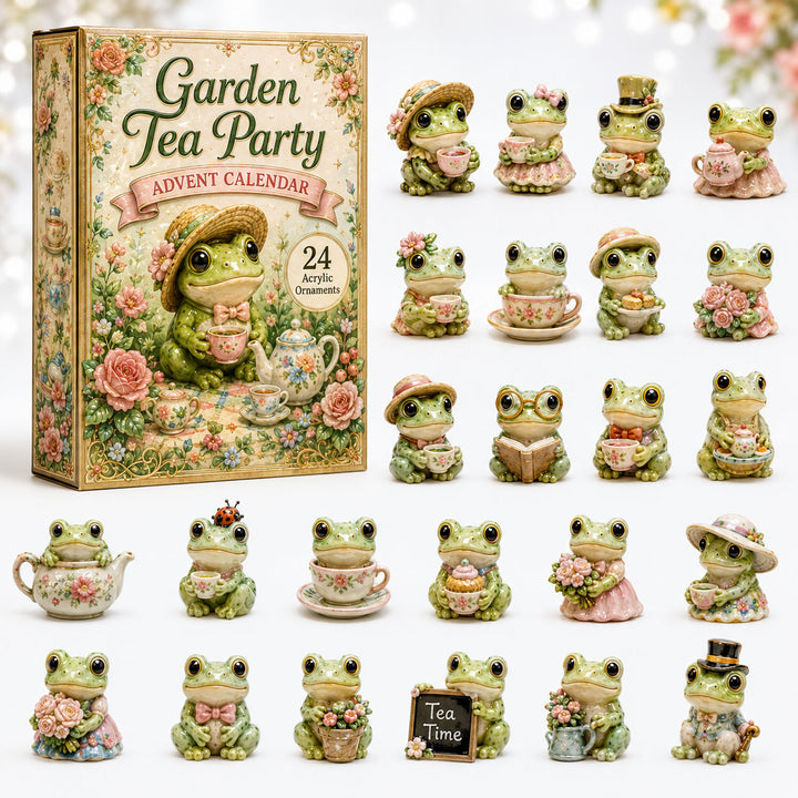 CHRISTMAS KICKOFF 40% OFF - Garden Frog Advent Calendar 2026 - 24-Day Festive Countdown, Acrylic Charms Blind Box - Gift For Frog Lovers