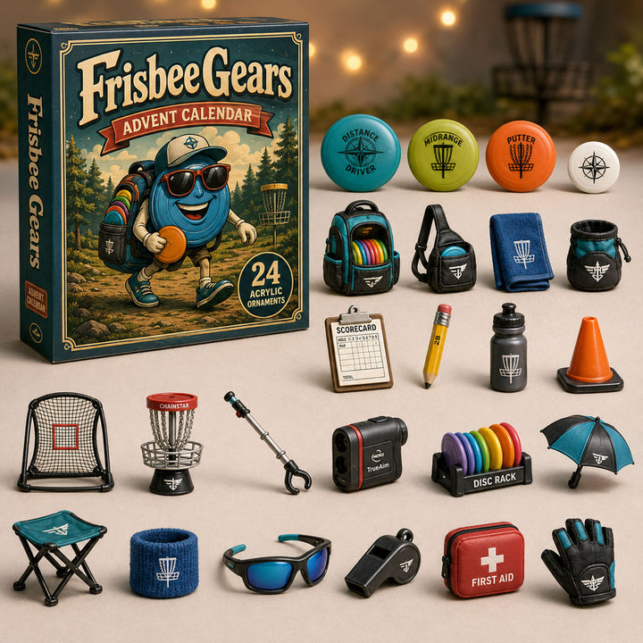 CHRISTMAS KICKOFF 40% OFF - Frisbee Gears Advent Calendar 2026 - 24-Day Festive Countdown, Acrylic Charms Blind Box - Gift For Frisbee Lovers AC0NT058