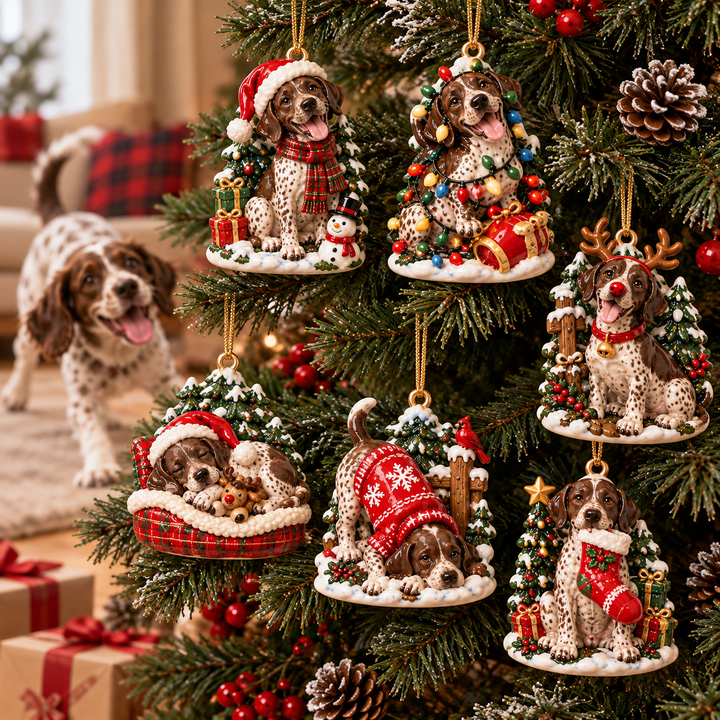 German Shorthaired Pointer Christmas Acrylic Ornament Gift Set NCU0TH112