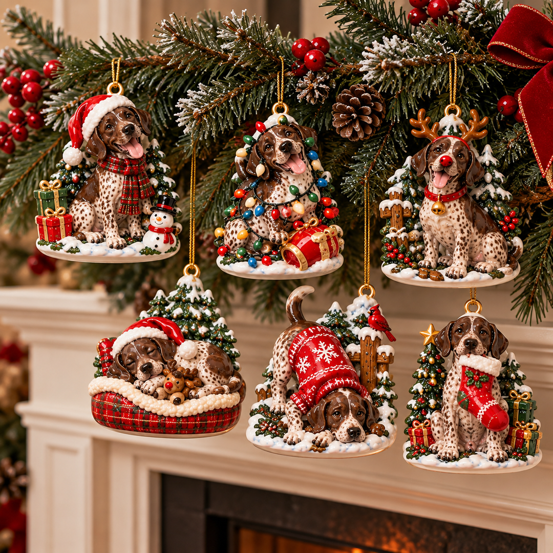 German Shorthaired Pointer Christmas Acrylic Ornament Gift Set NCU0TH112