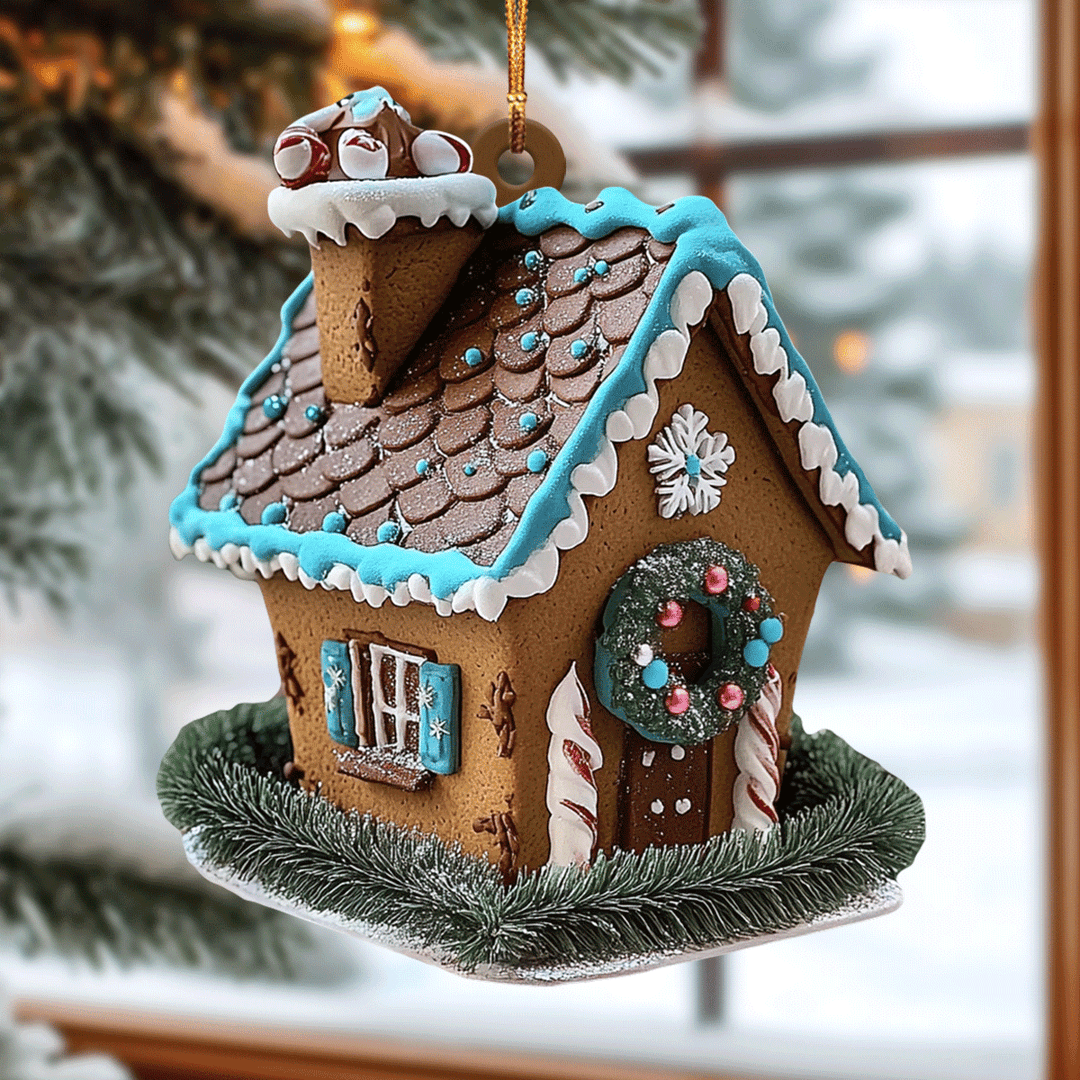 Gingerbread House - Mica Ornament NCU0PD203