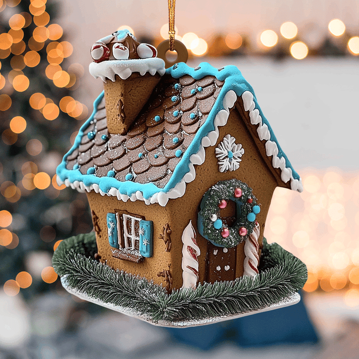 Gingerbread House - Mica Ornament NCU0PD203
