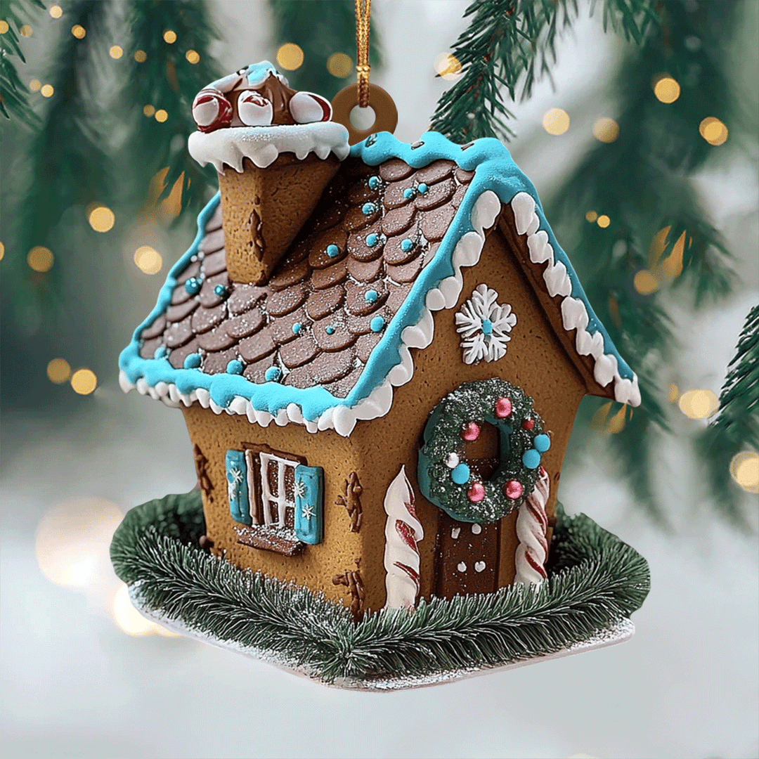 Gingerbread House - Mica Ornament NCU0PD203