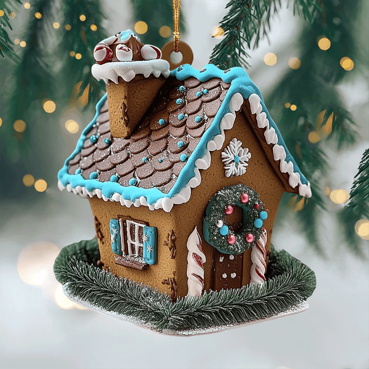 Gingerbread House - Mica Ornament NCU0PD203