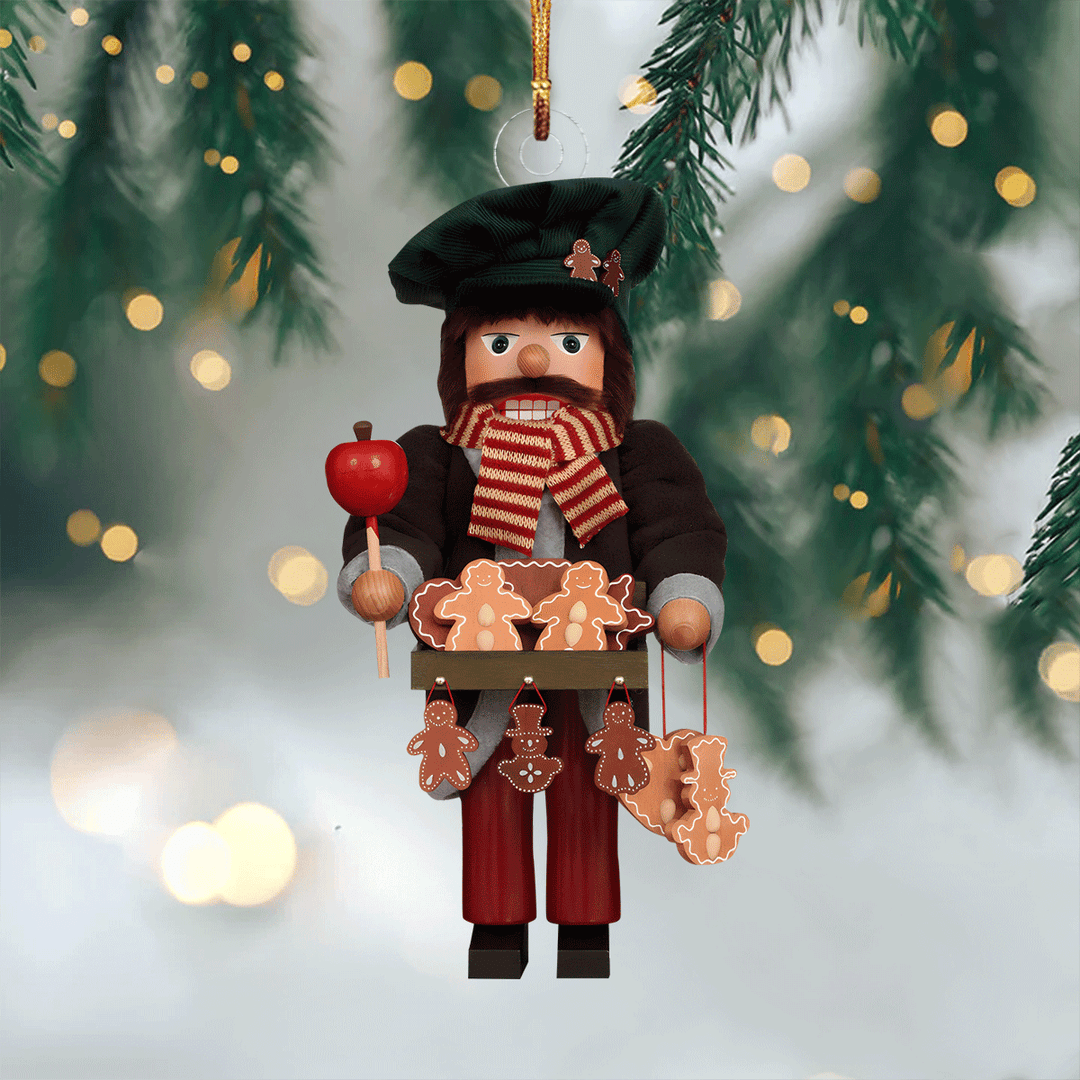 Gingerbread Vendor Delight Nutcracker Mica Ornament NCU0VL050
