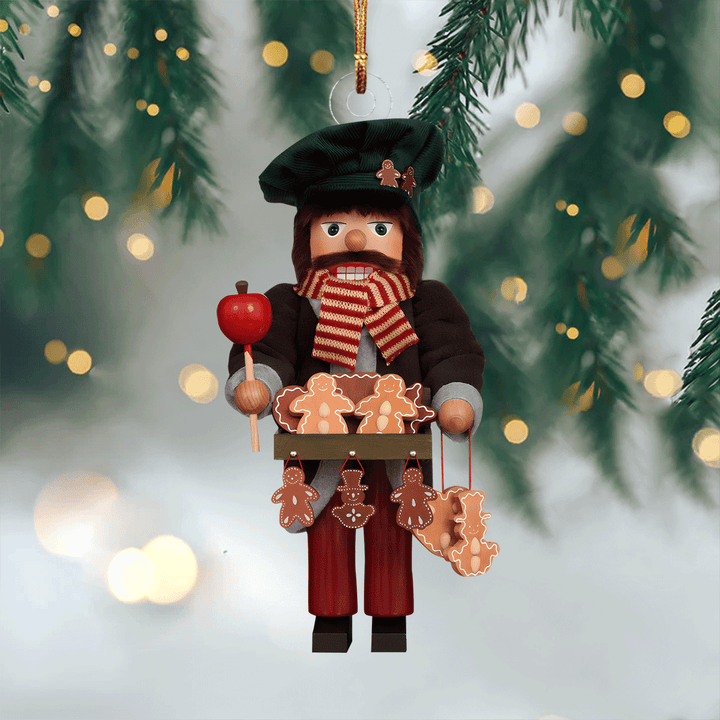 Gingerbread Vendor Delight Nutcracker Mica Ornament NCU0VL050