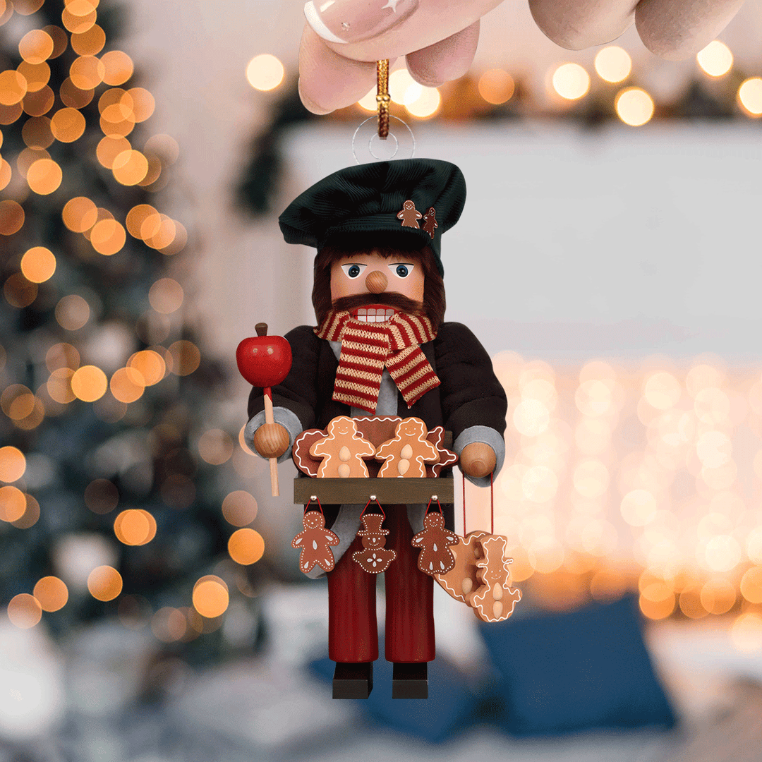 Gingerbread Vendor Delight Nutcracker Mica Ornament NCU0VL050