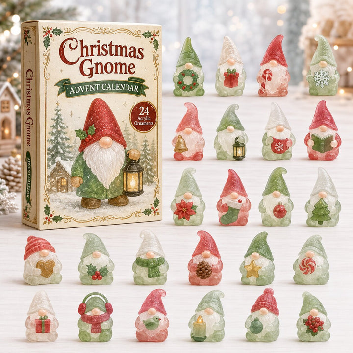 CHRISTMAS KICKOFF 40% OFF - Gnome Advent Calendar 2026 - 24-Day Festive Countdown, Acrylic Charms Blind Box - Gift For Holiday Lovers AC0NT002