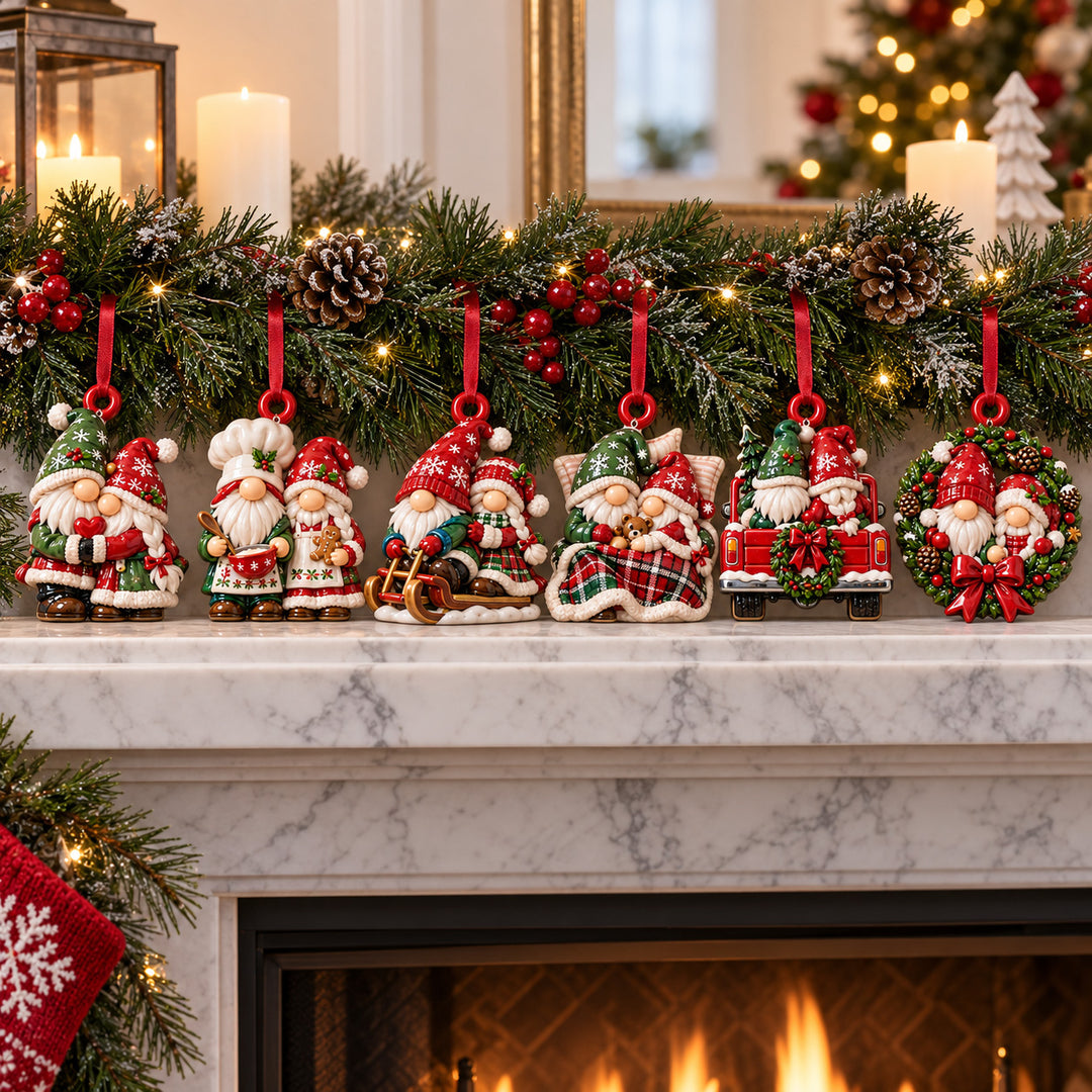 Gnome Couple Holiday Acrylic Ornament Gift Set NCU0HT165