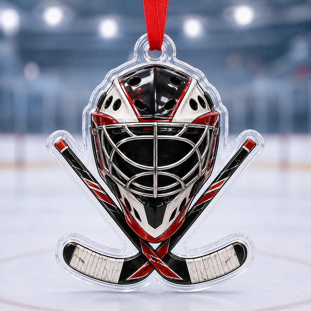 Goalie Mask & Sticks Mica Ornament NCU0HA049