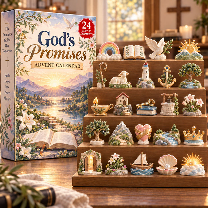 CHRISTMAS KICKOFF 40% OFF - Gods Promises Advent Calendar 2026 - 24-Day Festive Countdown, Wooden Charms Blind Box - Gift For Christians AC0TH540