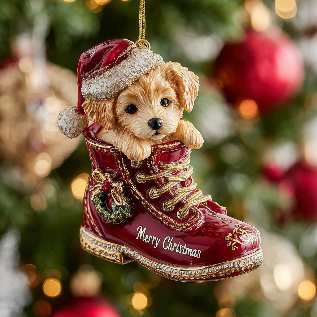 Golden Christmas Buddy Mica Ornament NCU0DH068