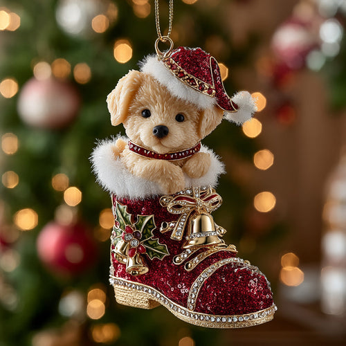 Golden Christmas Joy Mica Ornament NCU0DH066