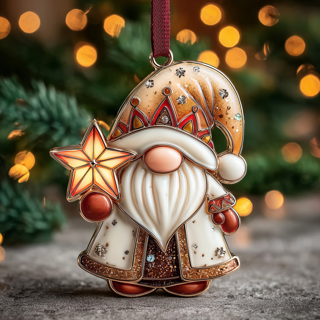 Golden Glow Gnome Mica Ornament NCU0DH314