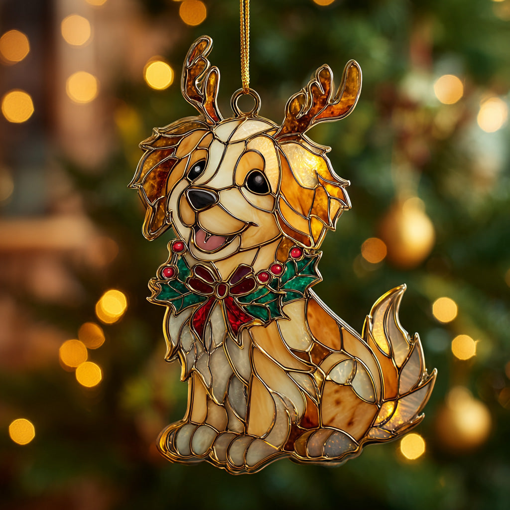 Golden Retriever Glow Mica Ornament NCU0DH297