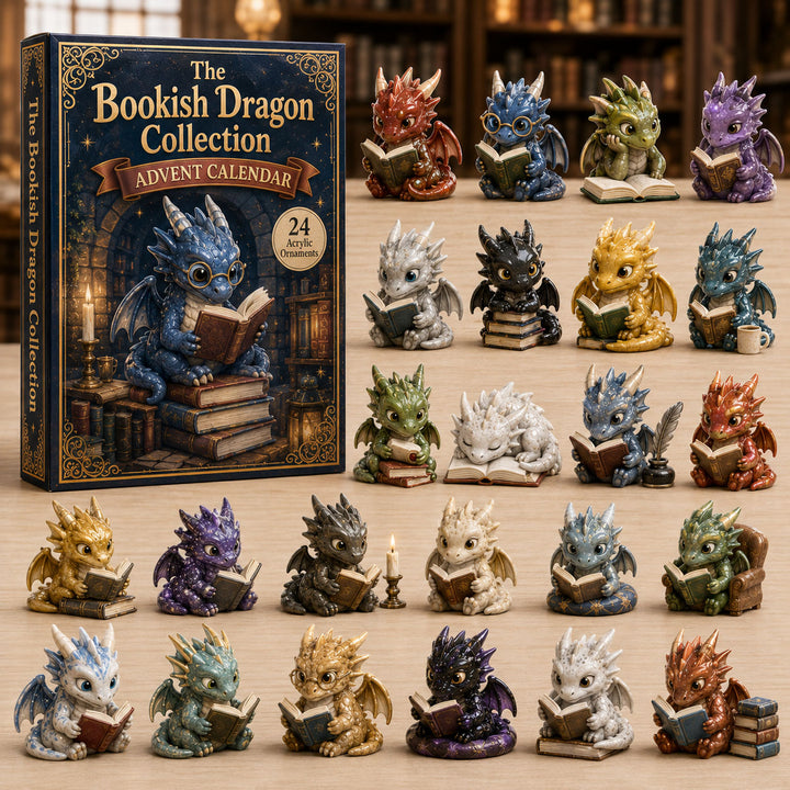 CHRISTMAS KICKOFF 40% OFF - Gothic Dragon Advent Calendar 2026 - 24-Day Festive Countdown, Acrylic Charms Blind Box - Gift For Dragon Lovers