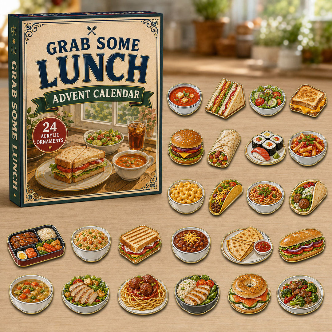CHRISTMAS KICKOFF 40% OFF - Grab Some Lunch Advent Calendar 2026 - 24-Day Festive Countdown, Acrylic Charms Blind Box - Gift For Cooking Lovers