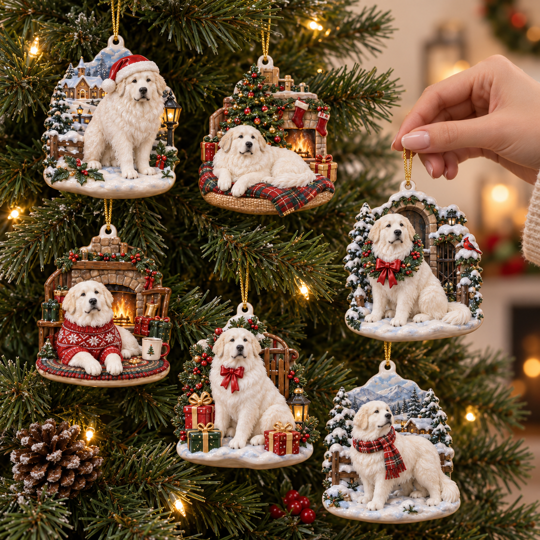 Great Pyrenees Christmas Ornament Gift Set NCU0HA112