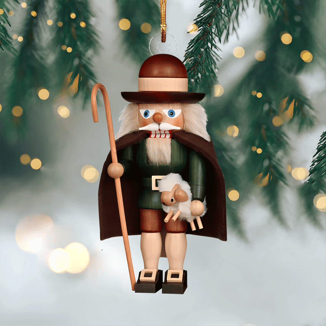 Green Shepherd Nutcracker Mica Ornament NCU0VL051
