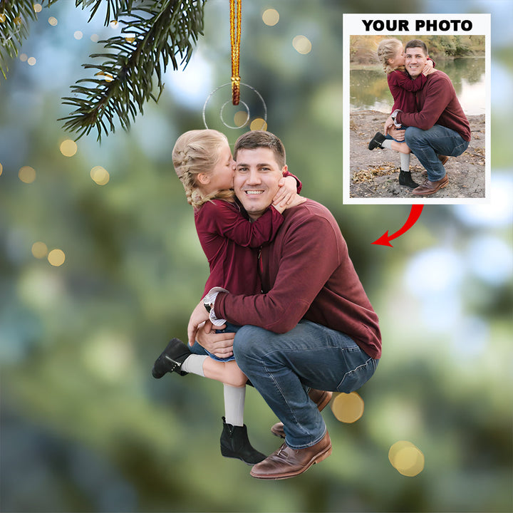 Guiding Light - Personalized Photo Mica Ornament - Christmas Gift For Family Members