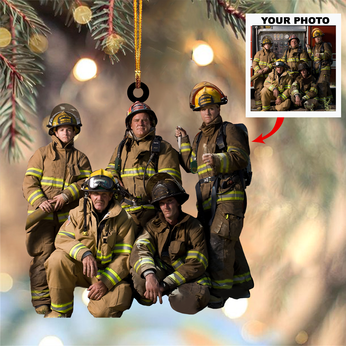 Personalized Photo Mica Ornament - Customized Your Photo Ornament V7 ARND005