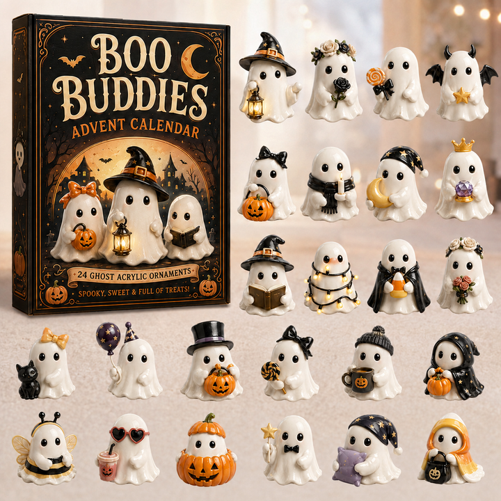👻HALLOWEEN KICKOFF 40% OFF ✨ - Boo Buddies Advent Calendar 2026 - 24 Day Spirits Countdown, Acrylic Charms Blind Box - Gift For Family & Friends