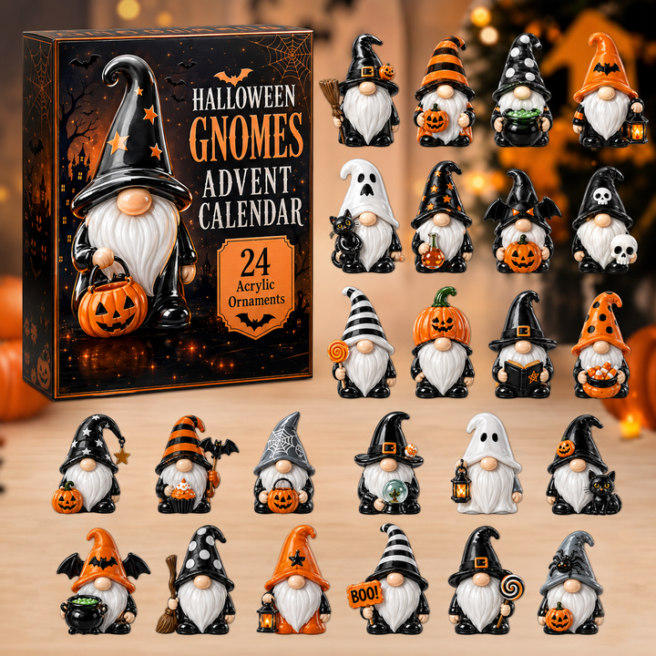 🍂HALLOWEEN KICKOFF 40% OFF - Halloween Gnomes Advent Calendar 2026 - 24 Day Spirits Countdown, Acrylic Charms Blind Box - Gift For Halloween Lovers