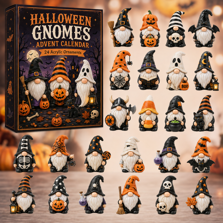 🧙HALLOWEEN KICKOFF 40% OFF🎃 - Spooky Gnome Squad Advent Calendar 2026 - 24 Day Spirits Countdown, Acrylic Charms Blind Box - Gift For Family & Friends