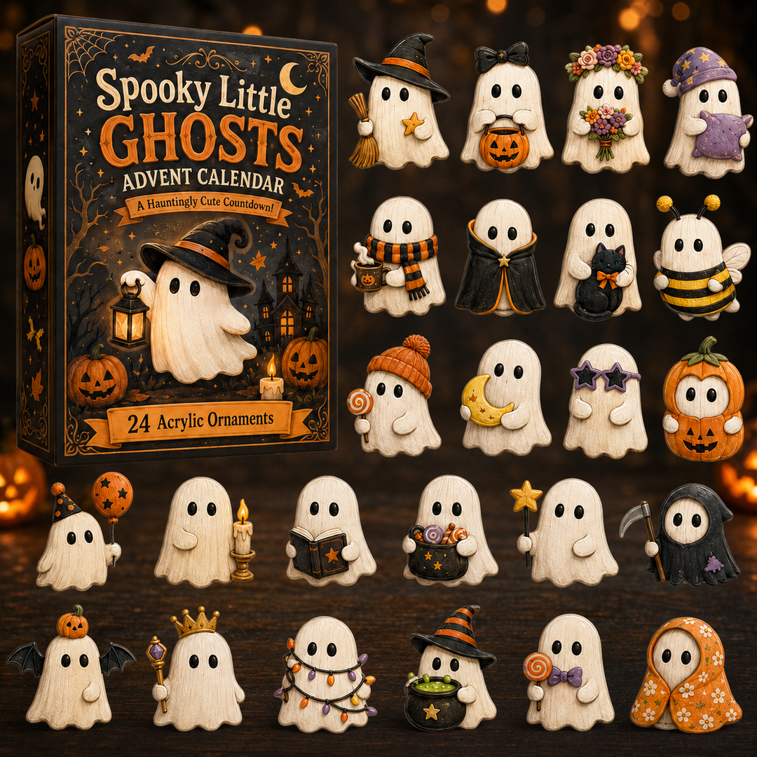 👻HALLOWEEN KICKOFF 40% OFF✨ - Spooky Little Ghosts Advent Calendar 2026 - 24 Day Spirits Countdown, Acrylic Charms Blind Box - Gift For Halloween Lovers