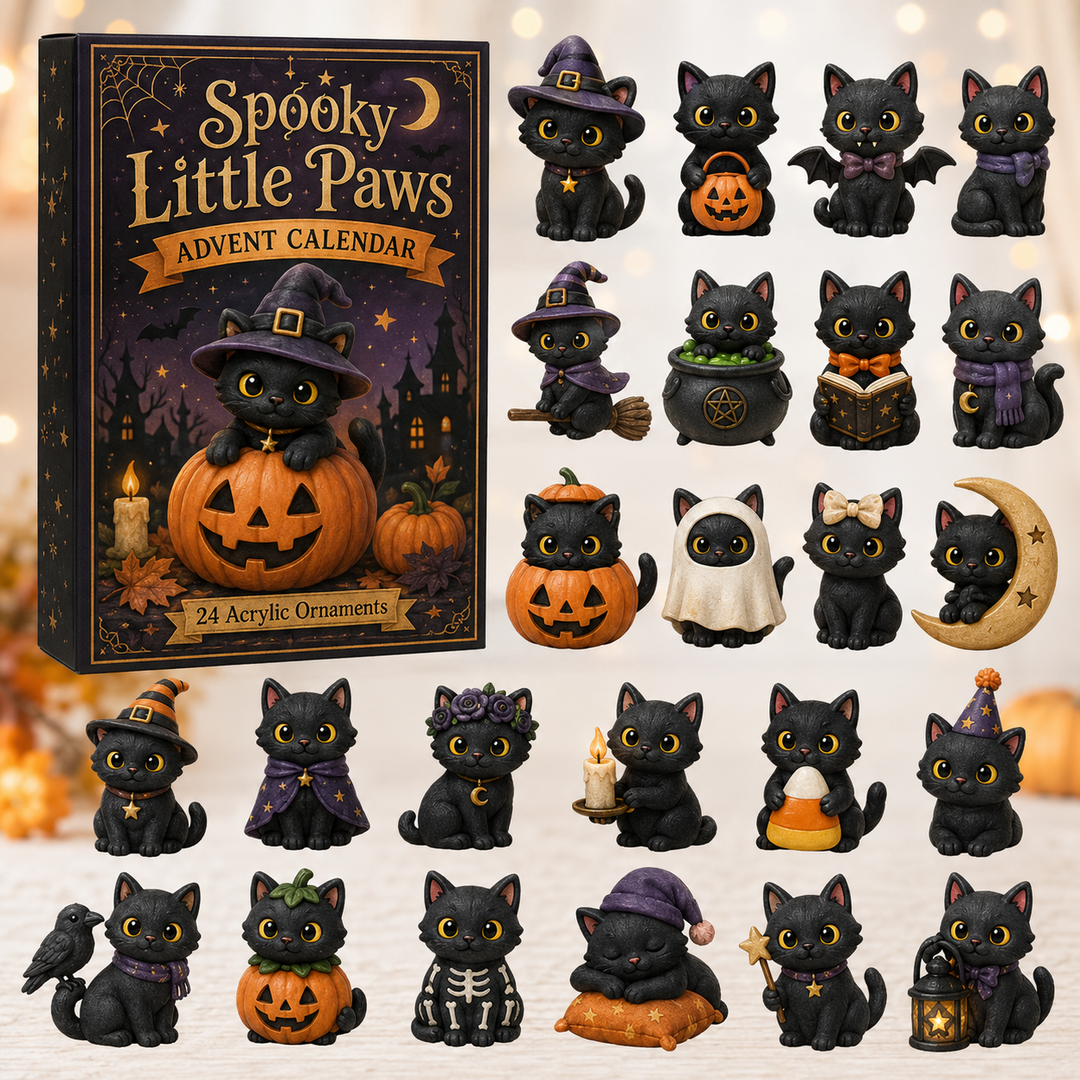 🐈‍⬛HALLOWEEN KICKOFF 40% OFF🌙 - Spooky Little Paws Advent Calendar 2026 - 24 Day Spirits Countdown, Acrylic Charms Blind Box - Gift For Cat Lover