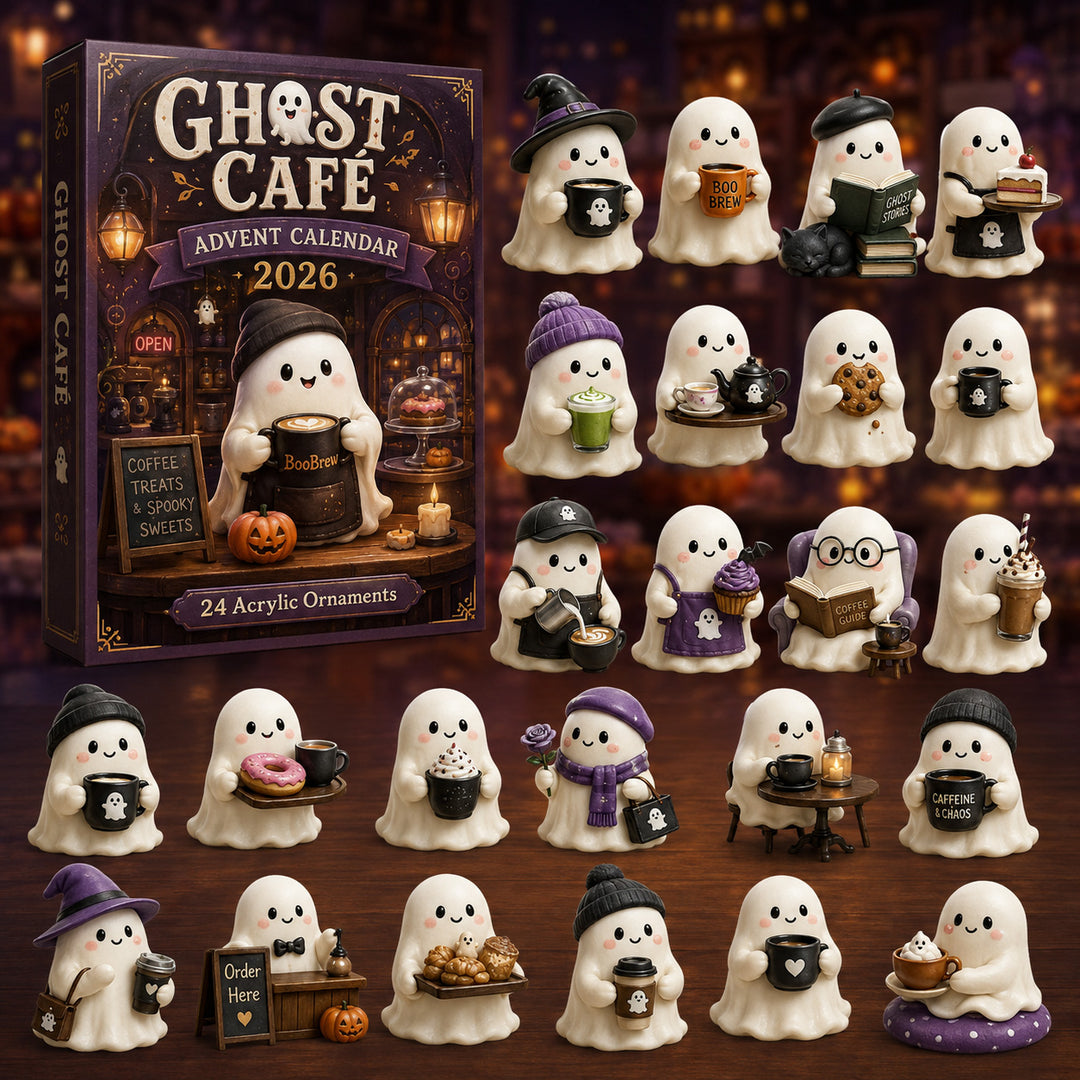HALLOWEEN KICKOFF 40% OFF - Ghost Cafe Advent Calendar 2026 - 24-Day Festive Countdown, Acrylic Charms Blind Box - Gift For Family & Friends AC0HT470